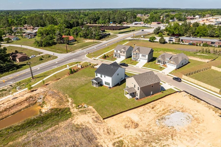 Aerial view of the Camellia Park community in Thomson, GA, showing layout and nearby surroundings (Image 16).