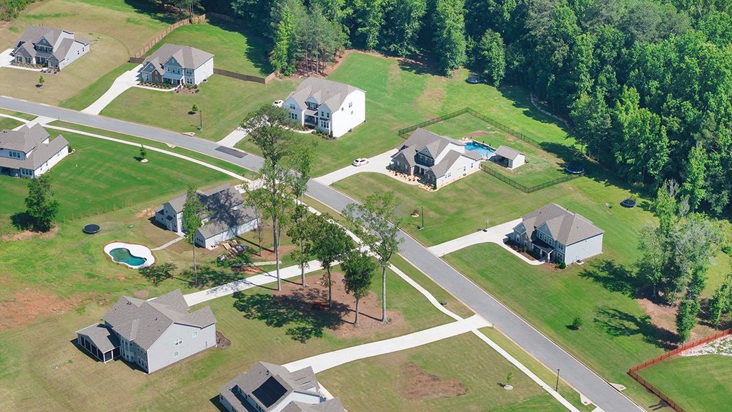 Aerial view of the Genesee community in Newnan, GA, showing layout and nearby surroundings (Image 13).