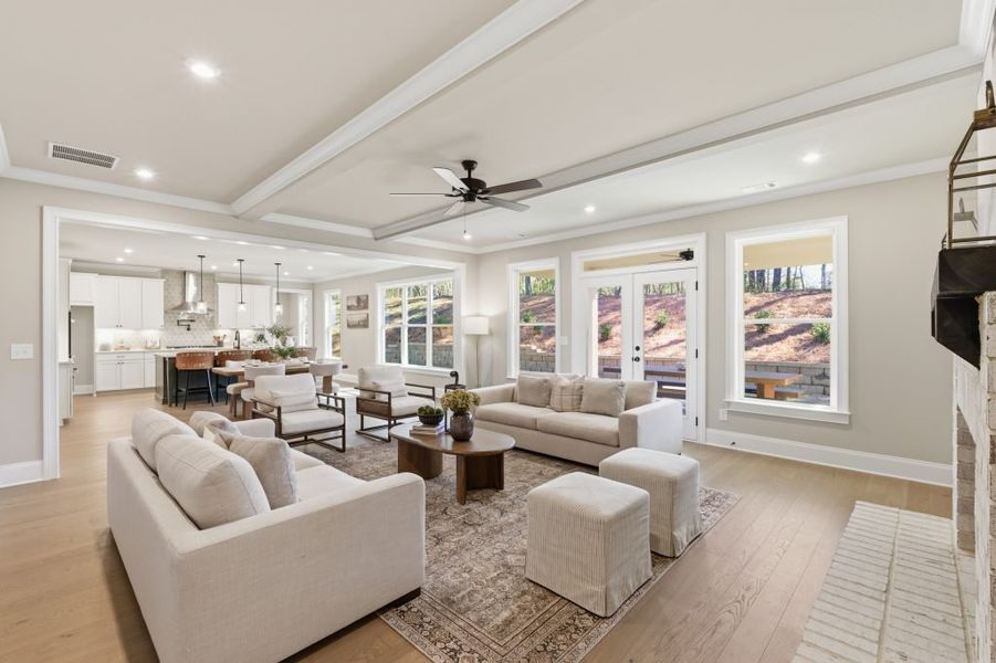 Furnished interior in a model home at Ford Landing in Acworth (Image 7).