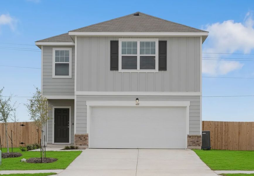 Front exterior of a home in the Sunset Oaks community, located in Maxwell, TX (Image 9).