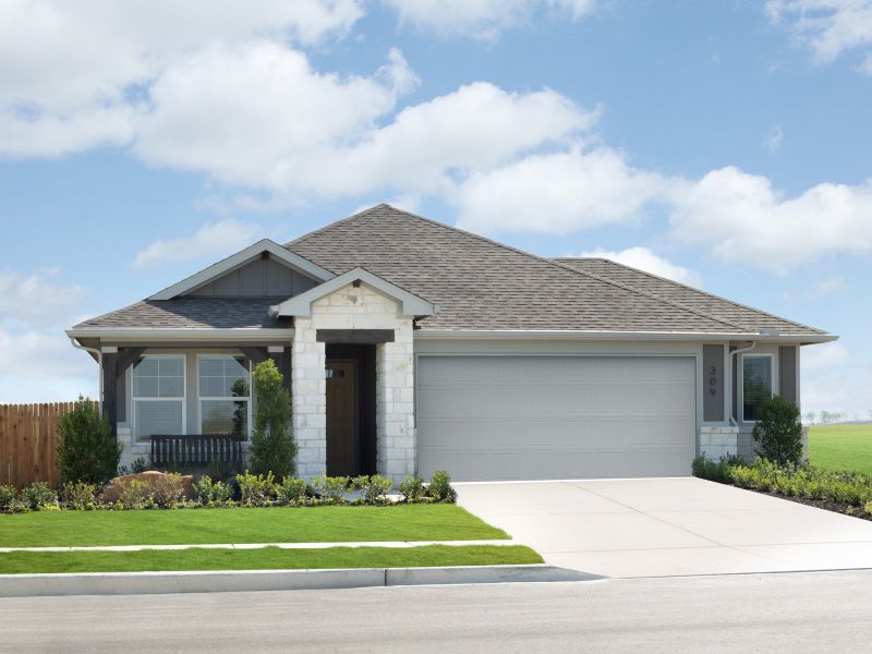 Front exterior of a home in the Waterstone Crossing community, located in Kyle, TX (Image 5).