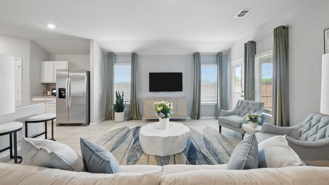 Furnished interior in a model home at Hickory Grove in Krum (Image 31).