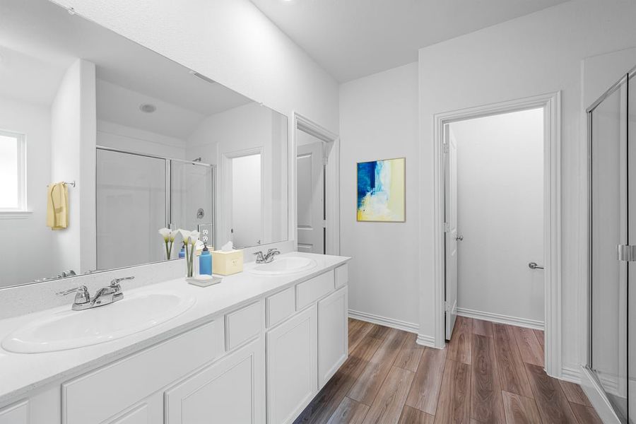 Furnished interior in a model home at River Ridge in Crandall (Image 67).