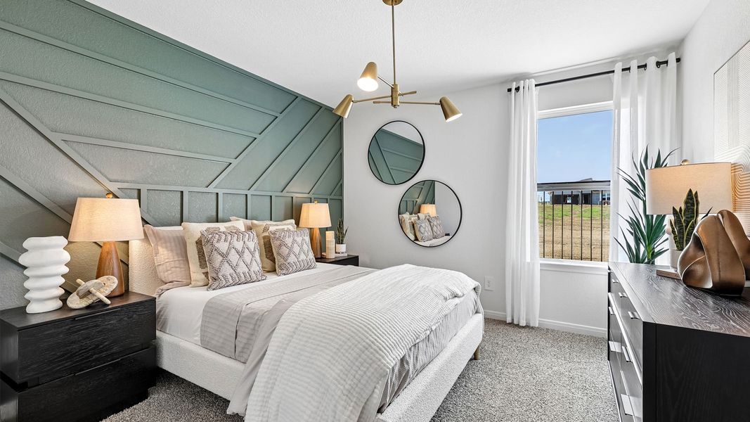 Furnished interior in a model home at Revelry in Del Valle (Image 39). Furnished interior in a model home at Revelry in Del Valle (Image 39).