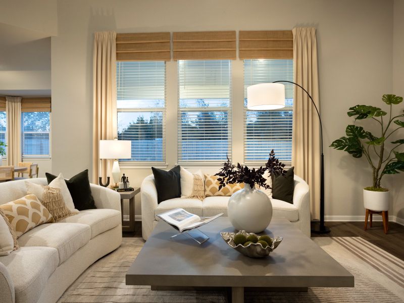 Furnished interior in a model home at Opal Meadows in Kyle (Image 9).