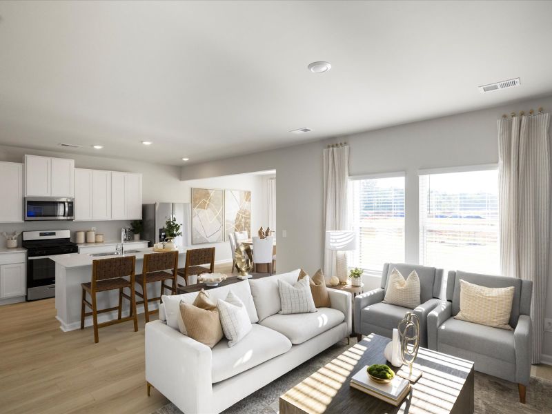 Furnished interior in a model home at Pleasant Brook in Piedmont (Image 9).