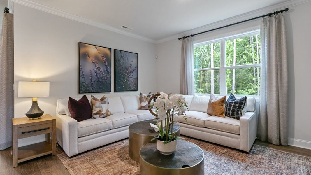 Furnished interior in a model home at Horton Park in Apex (Image 19). Furnished interior in a model home at Horton Park in Apex (Image 19).