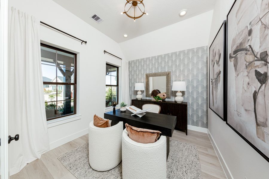 Furnished interior in a model home at Timber Hollow: Heritage in Magnolia (Image 11).