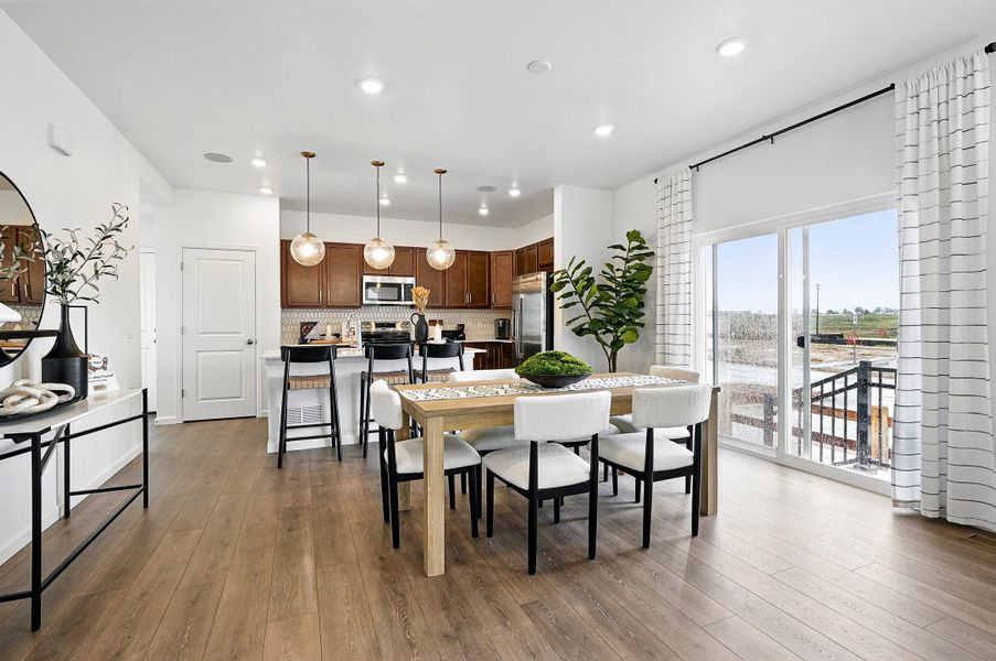 Furnished interior in a model home at Parterre Horizon Collection in Thornton (Image 9).