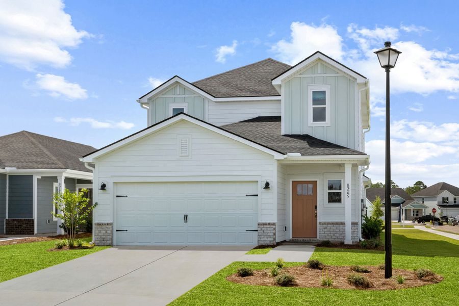 Front exterior of a home in the Waterside - Boardwalk Series community, located in Longs, SC (Image 3).
