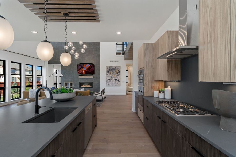 Furnished interior in a model home at RainDance in Windsor (Image 12).