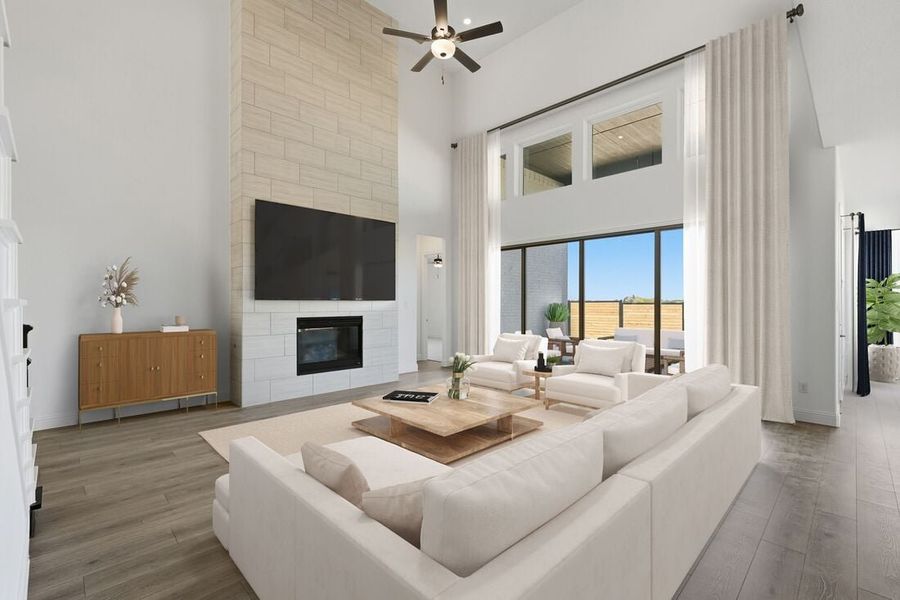 Furnished interior in a model home at The Ridge at Northlake 70s in Northlake (Image 40).