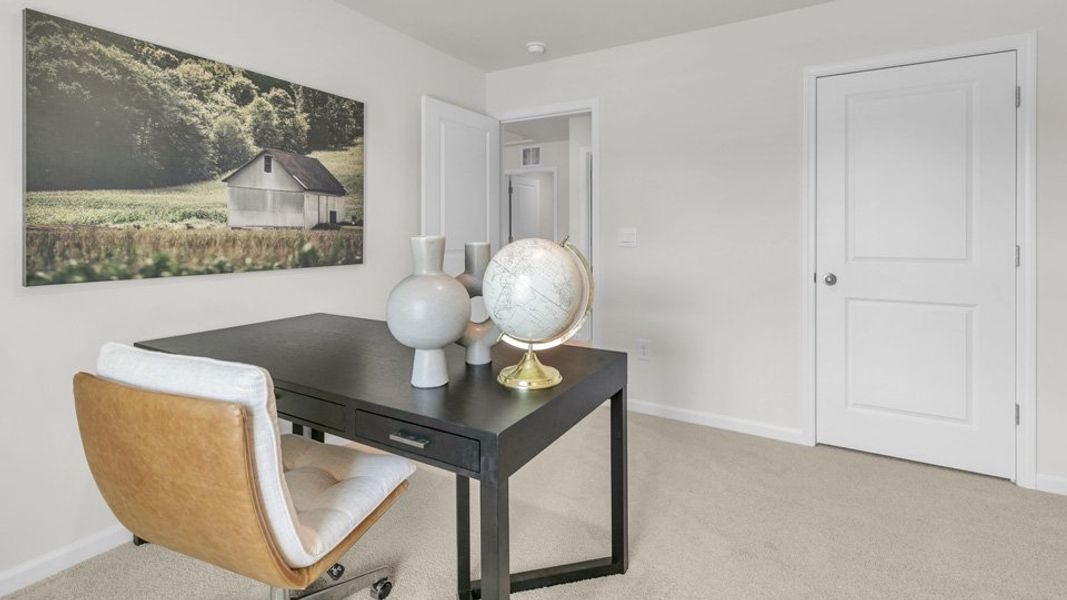 Furnished interior in a model home at Westerly in Lillington (Image 28).