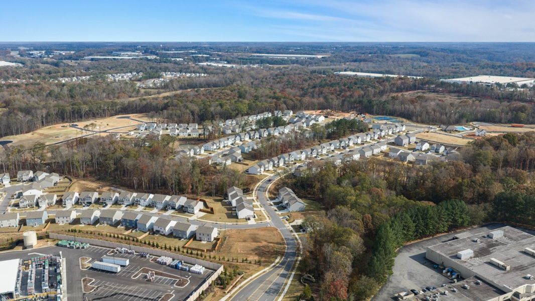 Aerial view of the Braselton Village community in Braselton, GA, showing layout and nearby surroundings (Image 20).