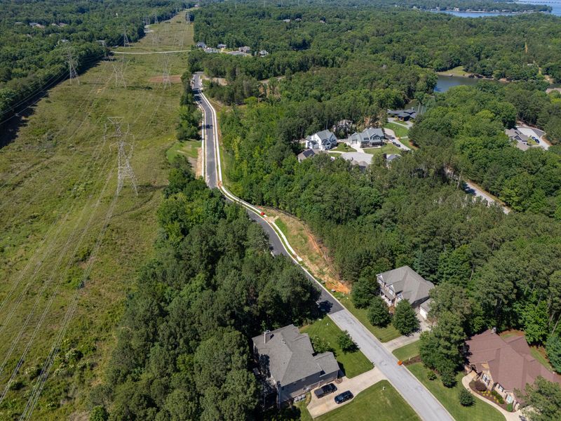 Aerial view of the The Gables at Handsmill Inland & Waterview community in York, SC, showing layout and nearby surroundings (Image 21).