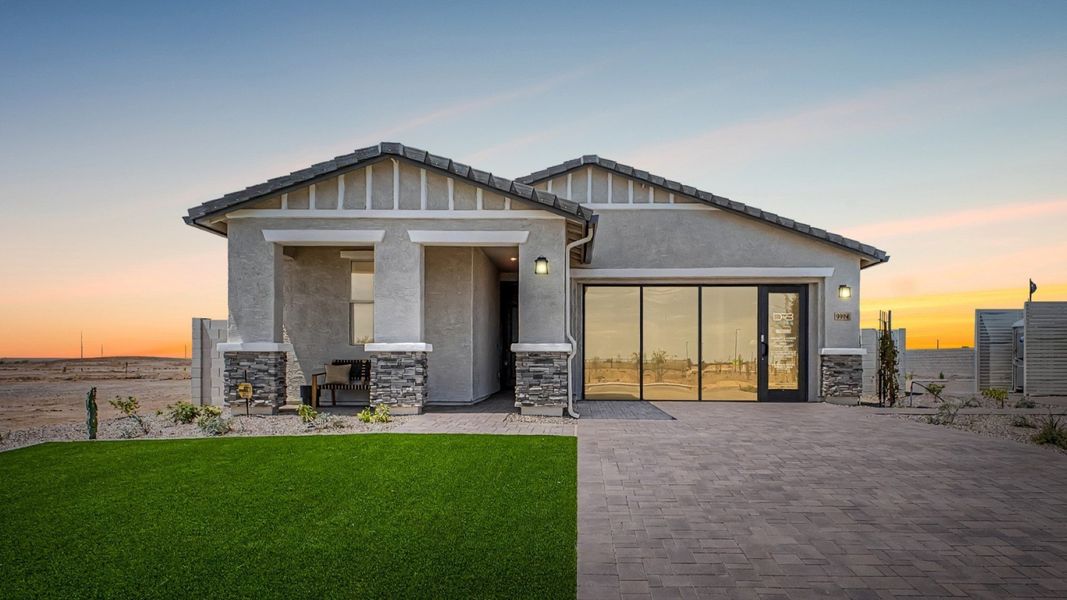 Front exterior of a home in the Magma Ranch community, located in Florence, AZ (Image 4). Front exterior of a home in the Magma Ranch community, located in Florence, AZ (Image 4).