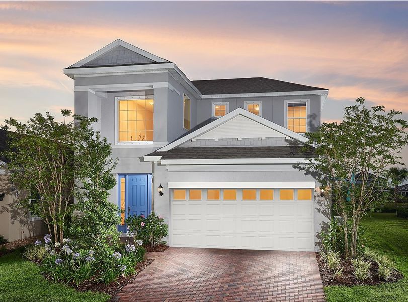 Front exterior of a home in the Waterset community, located in Apollo Beach, FL (Image 2).