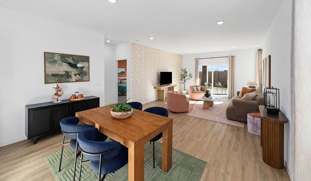 Furnished interior in a model home at Entrada Del Toro at Rancho Sahuarita in Sahuarita (Image 16).