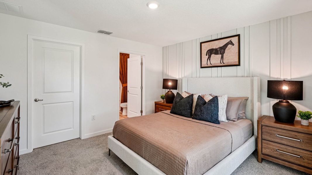 Furnished interior in a model home at Derby Creek in Ocala (Image 12). Furnished interior in a model home at Derby Creek in Ocala (Image 12).