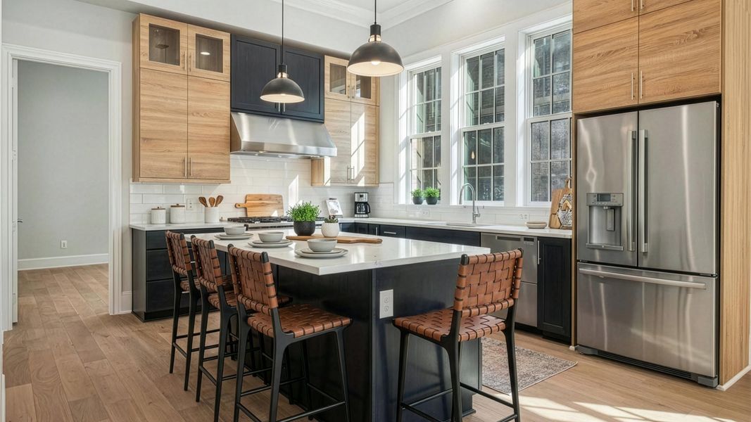 Furnished interior in a model home at Addison Grove in Addison (Image 10). Furnished interior in a model home at Addison Grove in Addison (Image 10).