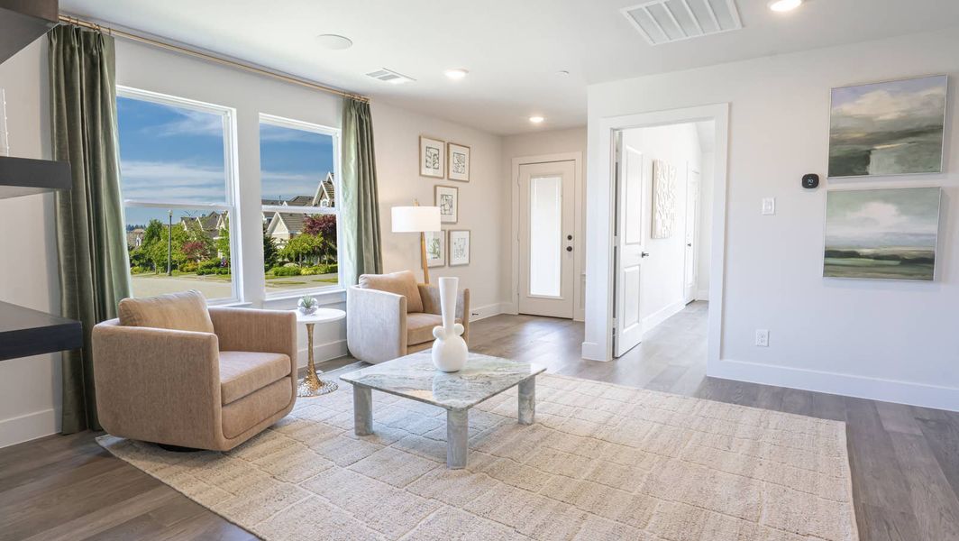 Furnished interior in a model home at The Abbey at Mercer Crossing in Farmers Branch (Image 21).