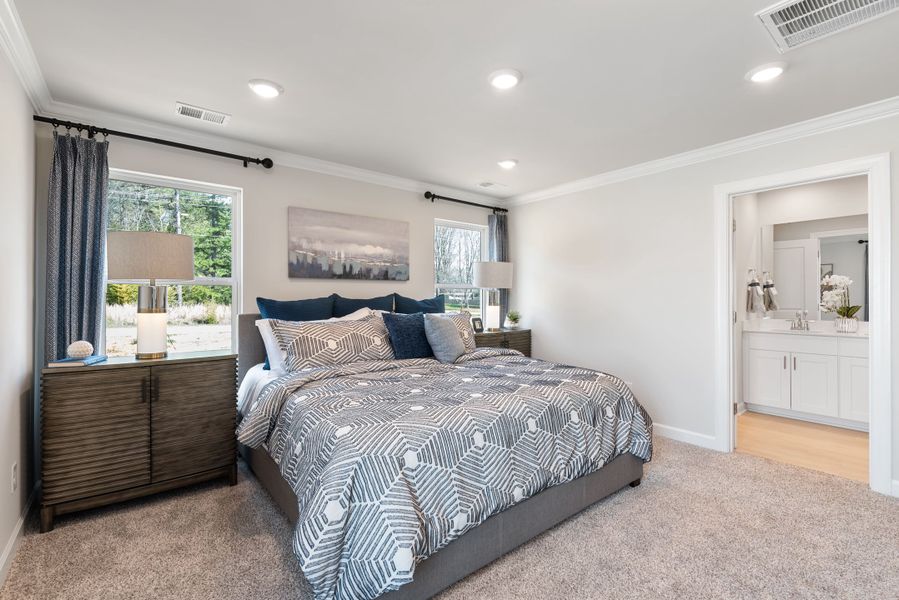 Furnished interior in a model home at Hawkins Meadows in Spencer (Image 10).