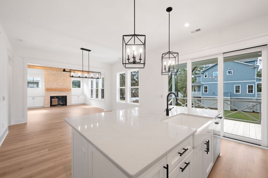 Furnished interior in a model home at Ferryboat Landing in Charleston (Image 5).