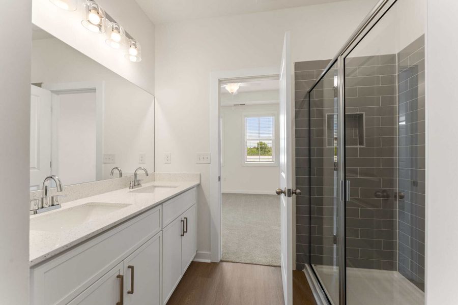 Furnished interior in a model home at Array in Atlanta (Image 35).