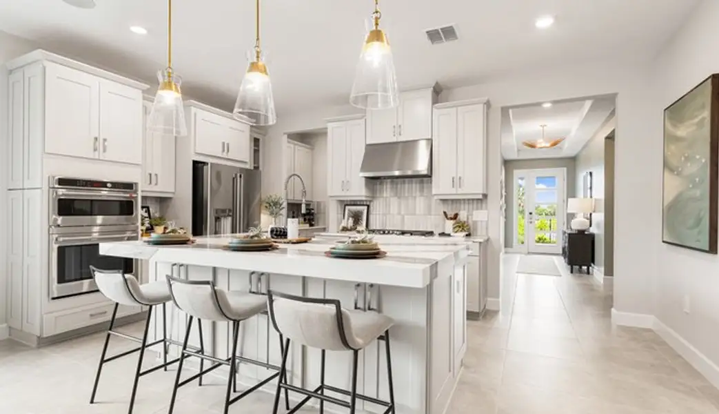 Furnished interior in a model home at Azure at Solaeris in Port St. Lucie (Image 3).