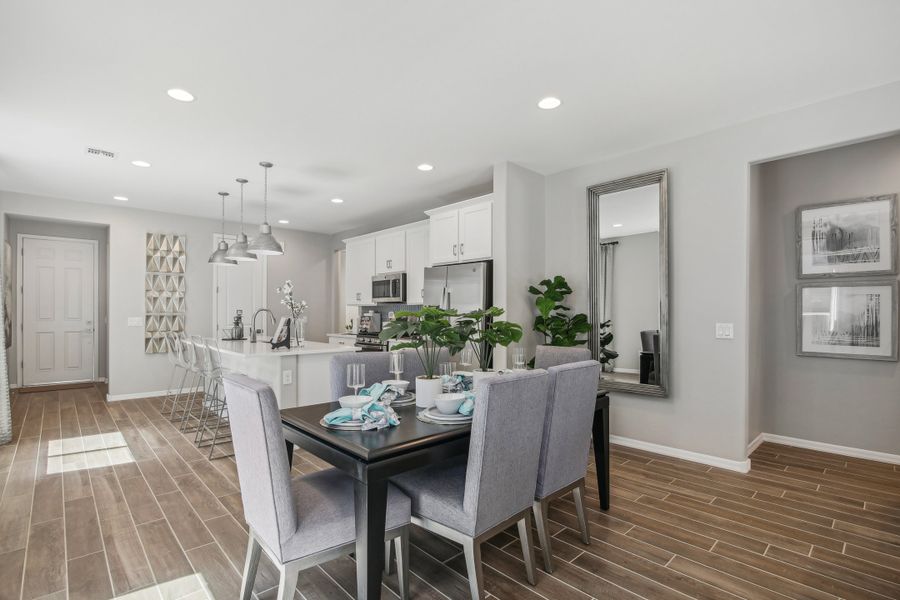 Furnished interior in a model home at Entrada La Coraza in Sahuarita (Image 8).