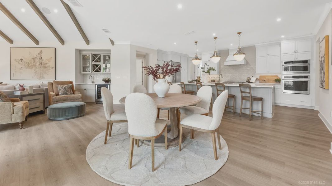 Furnished interior in a model home at The Courtyards by The Manor in Alpharetta (Image 14).