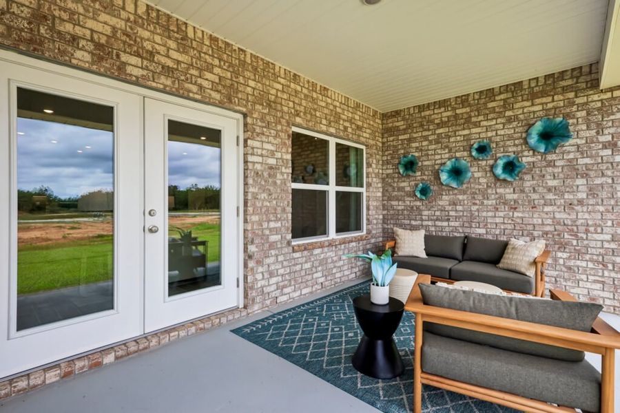 Exterior details of a home in Mahogany At Jubilee, Pace (Image 3).