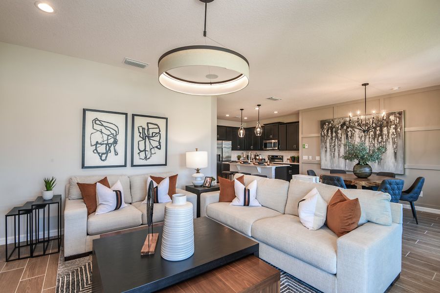 Furnished interior in a model home at Marion Ridge in Haines City (Image 9).