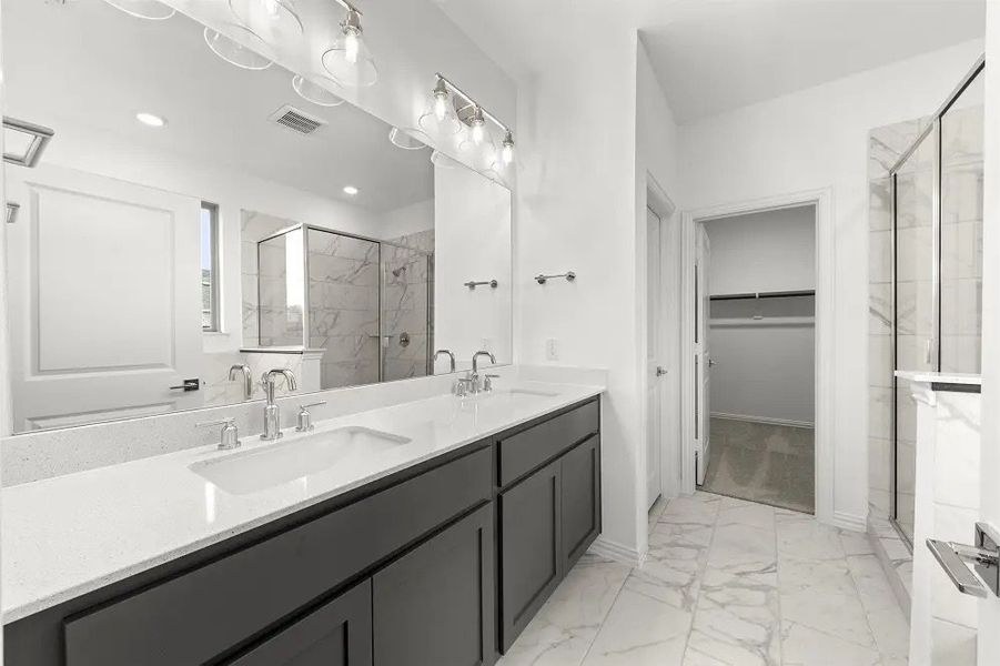 Furnished interior in a model home at Willow Springs 50's in Fort Worth (Image 18).