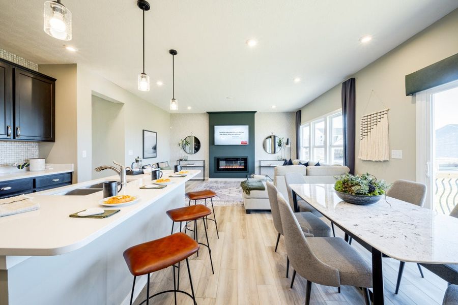 Furnished interior in a model home at Three Rivers in Rome (Image 8).