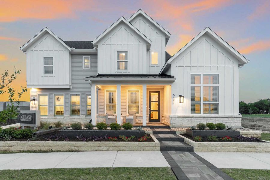 Front exterior of a home in the Goodnight Ranch community, located in Austin, TX (Image 3).