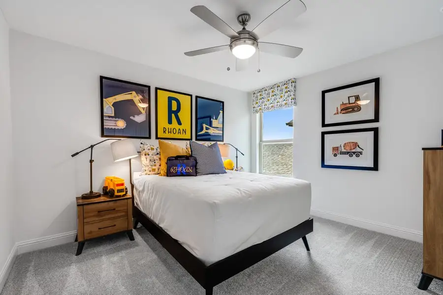 Furnished interior in a model home at Highland Lakes 50s in McKinney (Image 36).