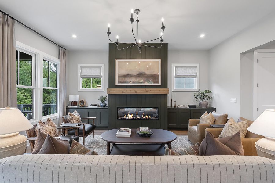 Furnished interior in a model home at Social Circle in Chattanooga (Image 18).