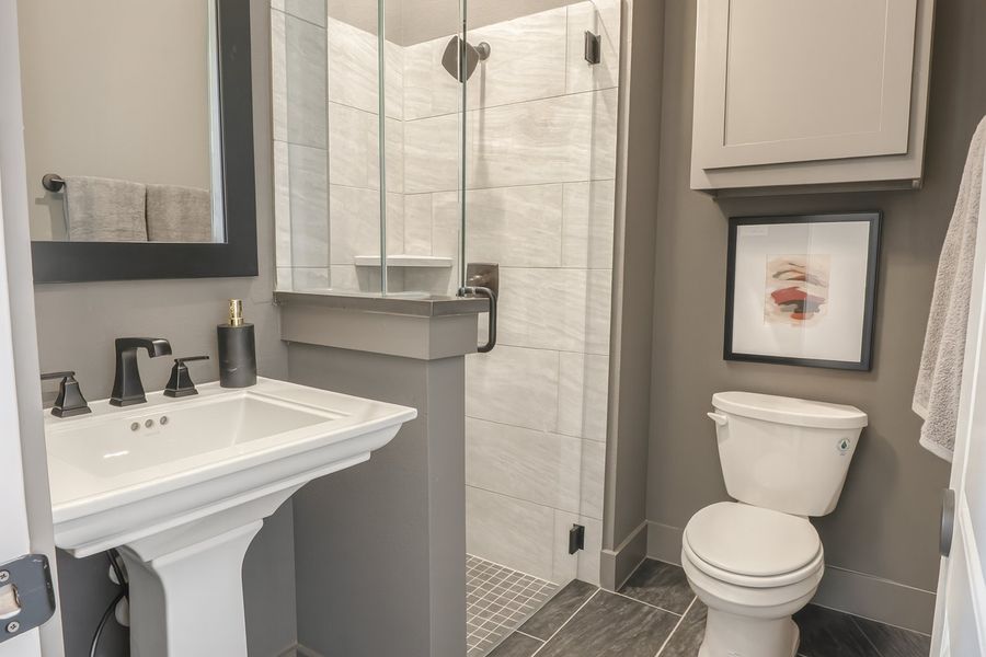 Furnished interior in a model home at Collinsbrook Farm in Frisco (Image 13).