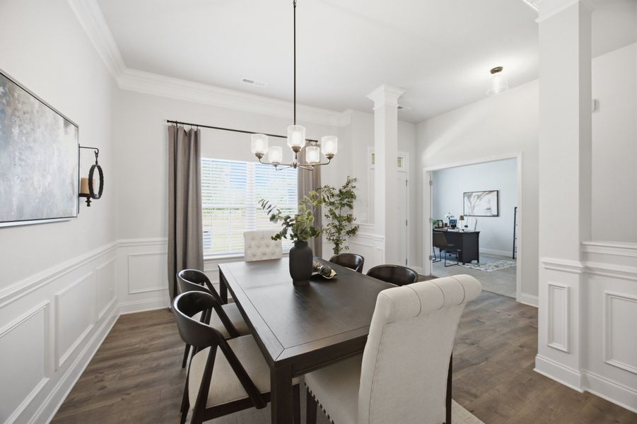Furnished interior in a model home at Northlake in Statesville (Image 8).