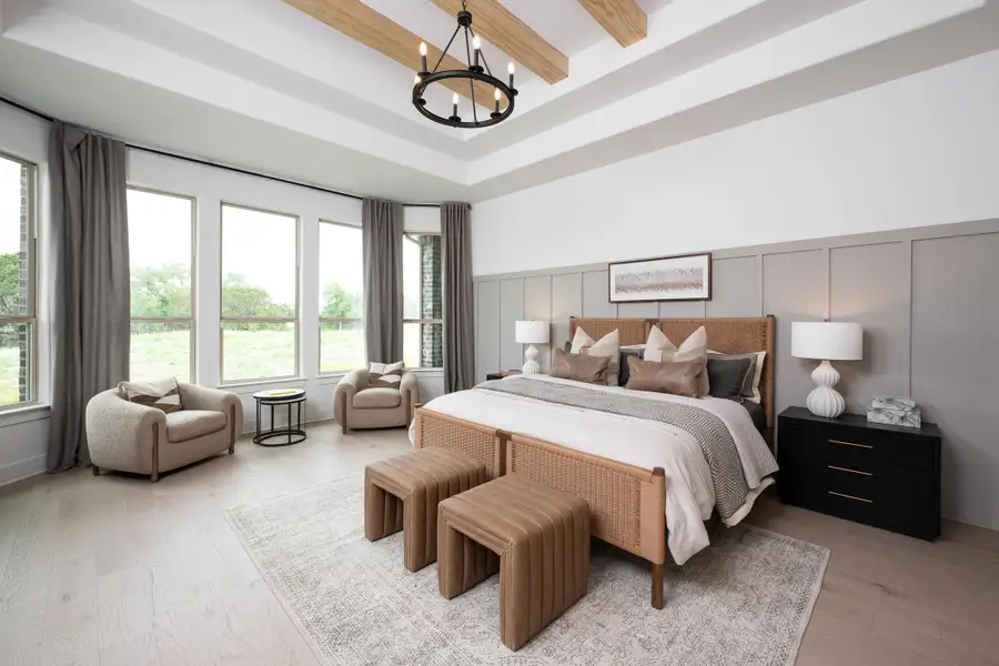 Furnished interior in a model home at Waldsanger in New Braunfels (Image 11).