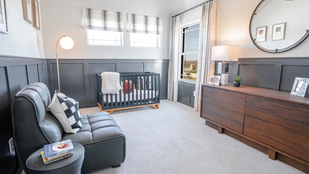 Furnished interior in a model home at Brookfield in Melissa (Image 18). Furnished interior in a model home at Brookfield in Melissa (Image 18).