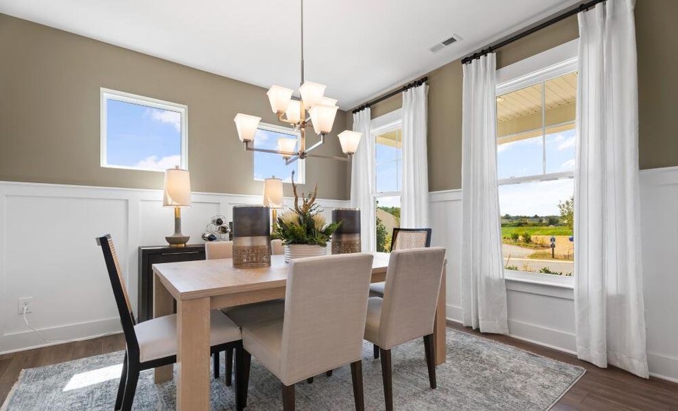 Furnished interior in a model home at Hayes Village in Greensboro (Image 11).