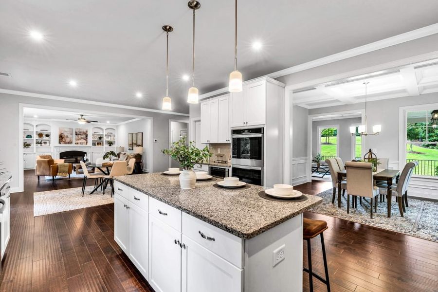 Furnished interior in a model home at The Estates at Hurricane Pointe in Douglasville (Image 36).