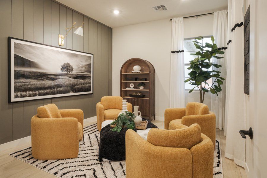 Furnished interior in a model home at Salero in Laveen (Image 22).