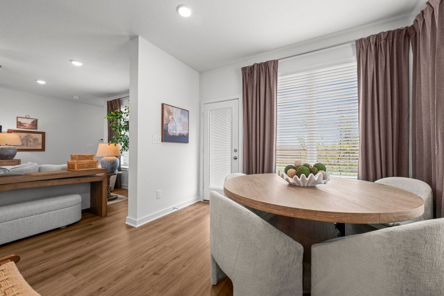 Furnished interior in a model home at Rancho San Gabriel in Georgetown (Image 15). Furnished interior in a model home at Rancho San Gabriel in Georgetown (Image 15).