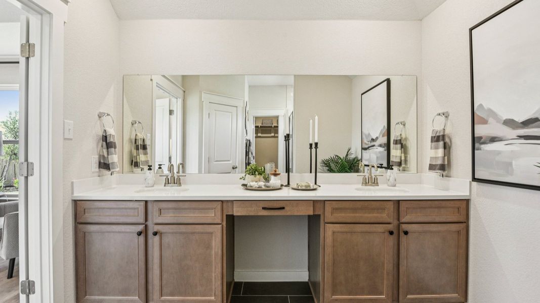 Furnished interior in a model home at Prairie Green in Converse (Image 42). Furnished interior in a model home at Prairie Green in Converse (Image 42).