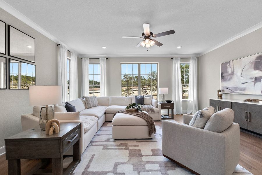 Furnished interior in a model home at Friedrich Hill in San Antonio (Image 9).