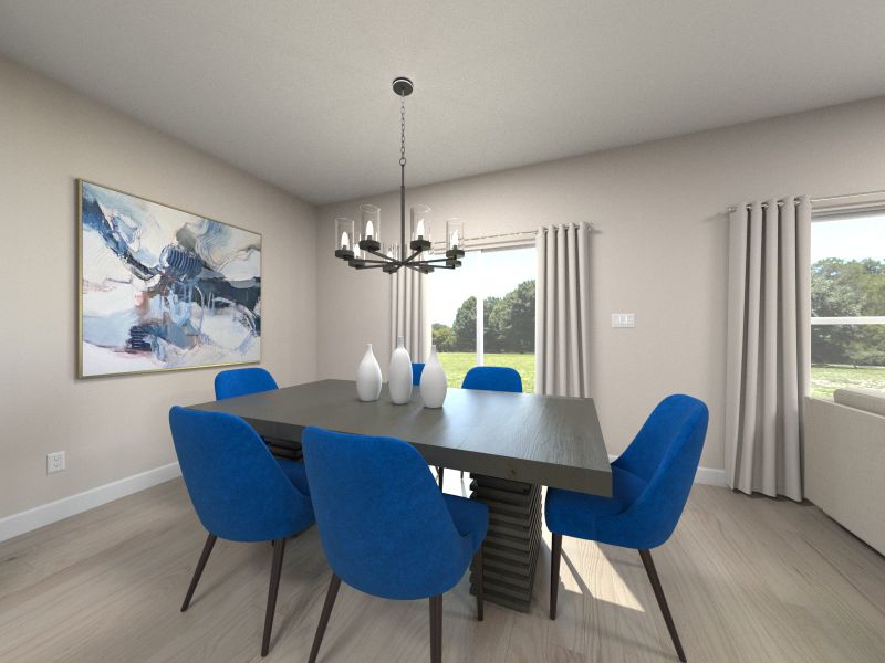 The open-concept floorplan allows for easy entertaining.