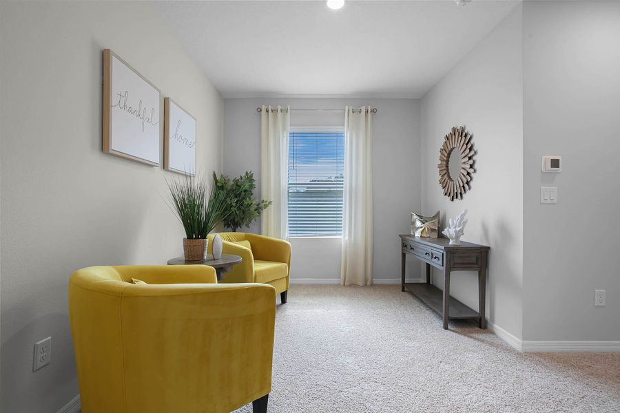 Furnished interior in a model home at Atria at Ridgewood Lakes in Davenport (Image 10). Furnished interior in a model home at Atria at Ridgewood Lakes in Davenport (Image 10).